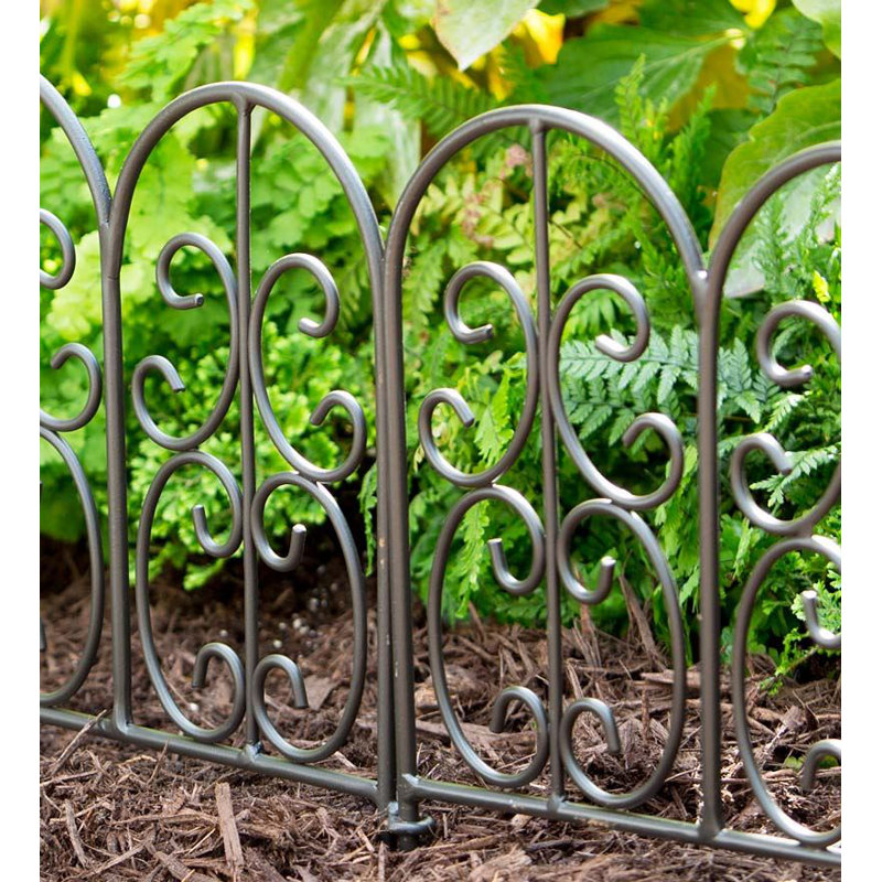 Plow &amp; Hearth Montebello Wrought Iron Garden Edging &amp; Reviews | Wayfair